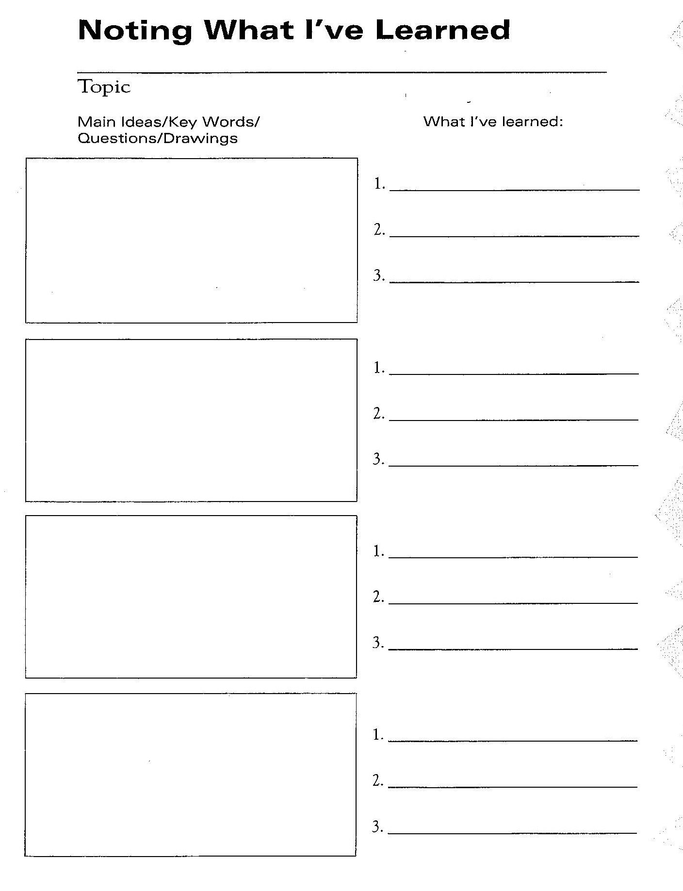 Study Notes Vocabulary Graphic Organizer Words To Use Study guide template microsoft word